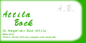 attila bock business card